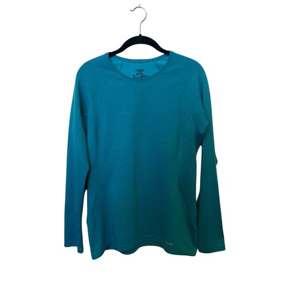 PATAGONIA WOMENS CAPILENE 3 MIDWEIGHT BASE LAYER TOP SHIRT LONG SLEEVE TEAL SZ M - Picture 1 of 5